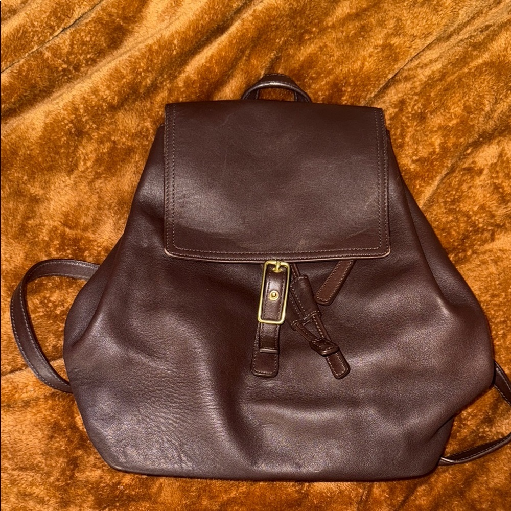 Coach Brown Backpack with Sleek Design